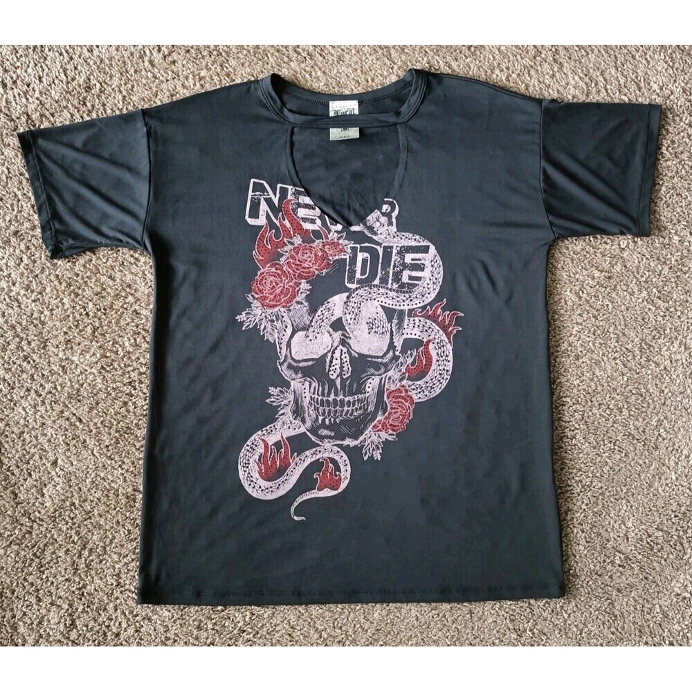 Vocal T-Shirt Women's Large Oversize Black Short Sleeve